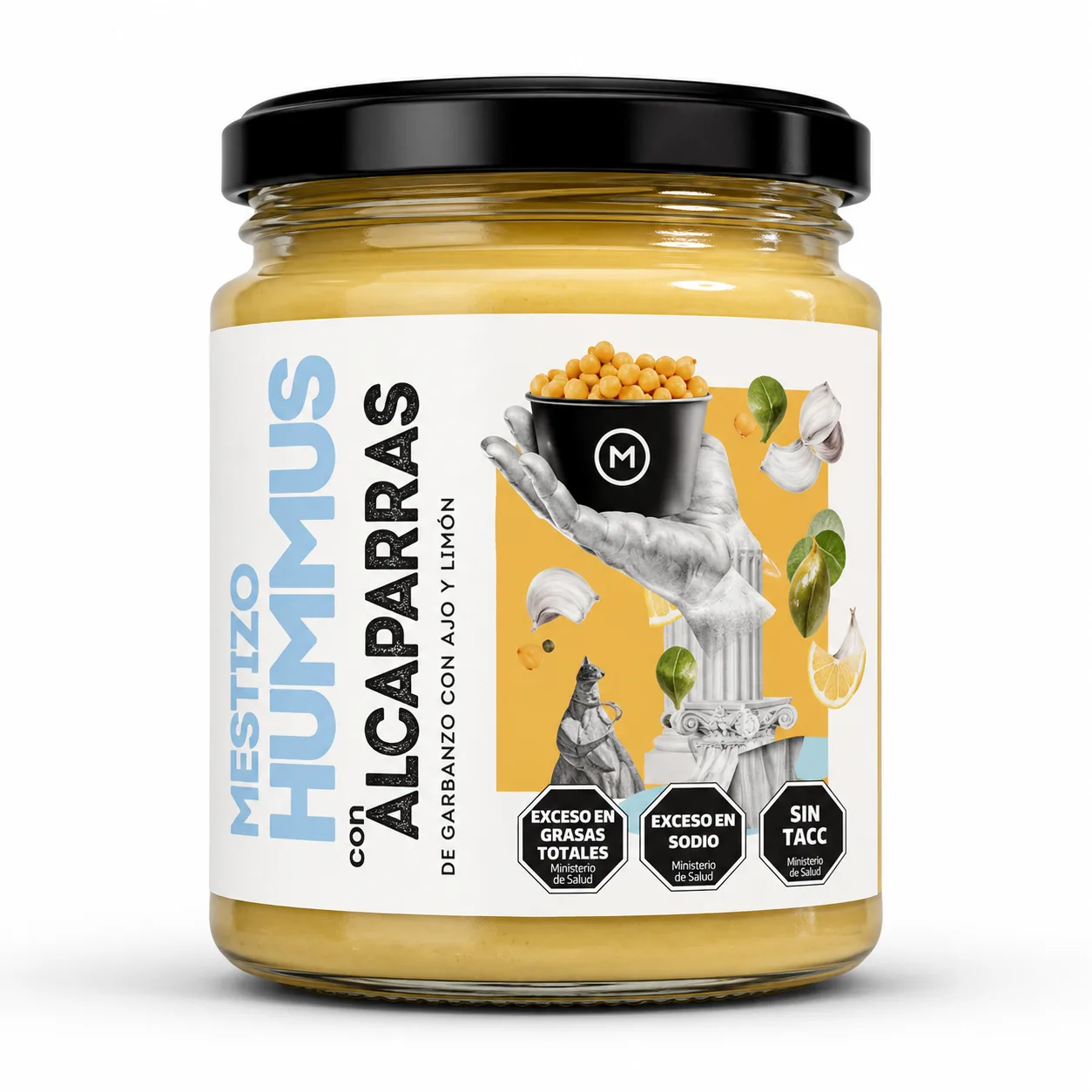 Hummus con alcaparras