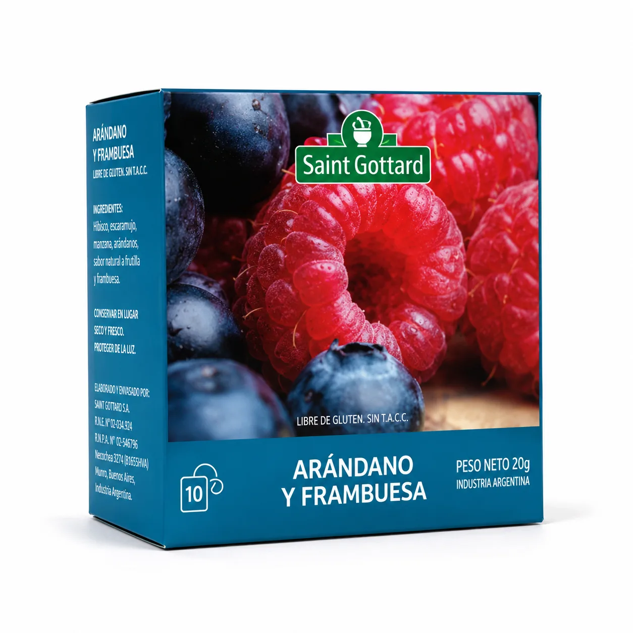 Té de arandanos y frambuesa