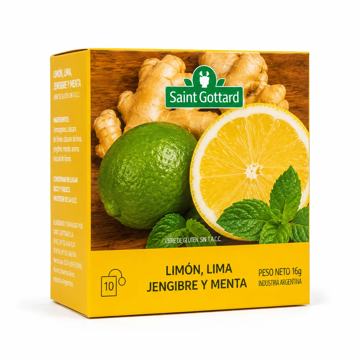 Té de limón,lima, jengibre y menta