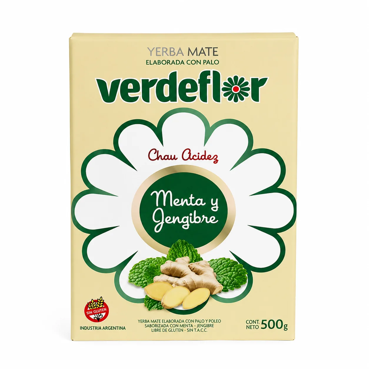 Yerba Verdeflor menta y jengibre