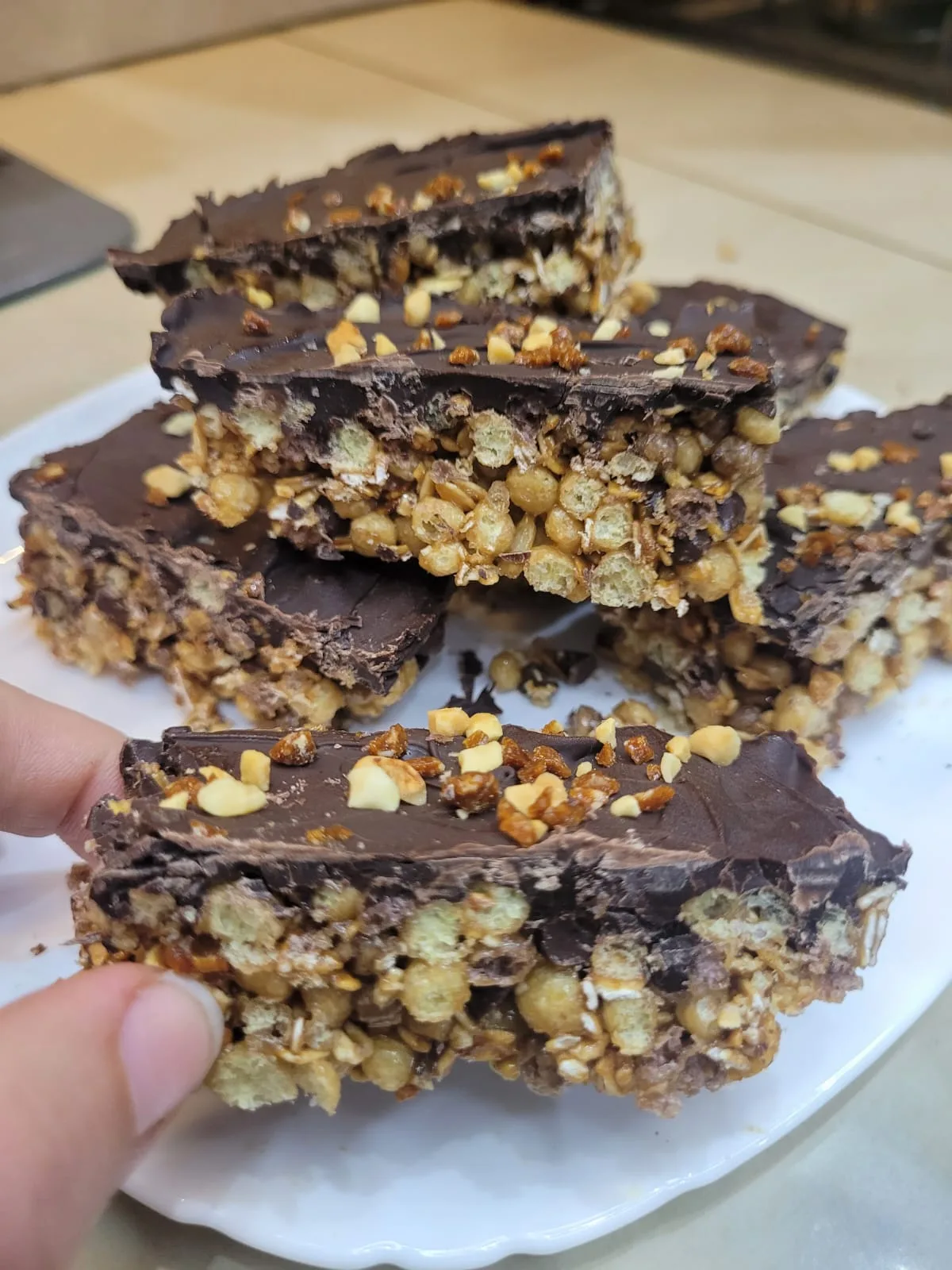 Barritas de cereal sin horno